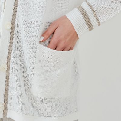 リネンコードパイエット　Ｖネックカーディガン