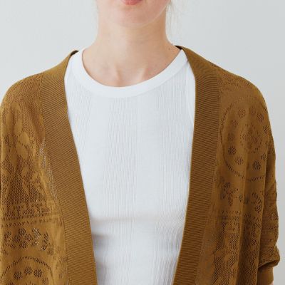 メッシュワーク　Ｖネックカーディガン