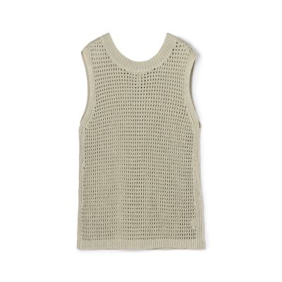 ＜GALERIE VIE (Women)＞オープンワークリネン　ノースリーブプルオーバー