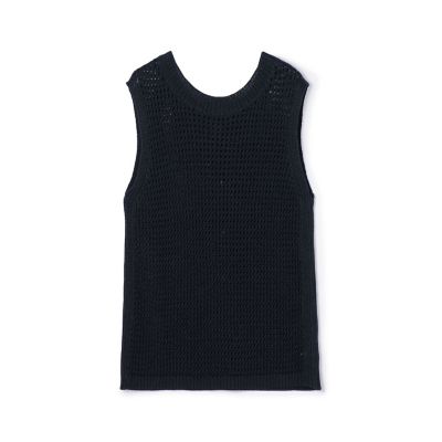 新品未使用 GALERIE VIE ノースリーブ　プルオーバー オープンワークリネン ノースリーブプルオーバー | GALERIE VIE (Women