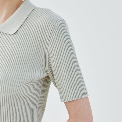 【ＷＥＢ先行予約】ギザコットンリブ　ポロカラープルオーバー