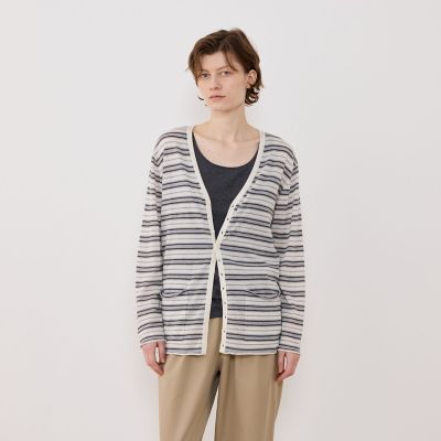 美品　ギャルリーヴィー 　ハイネックカーディガン　コットン　カシミヤ　シルク　M セール】 コットンカシミヤシルク ハイネックロングカーディガン