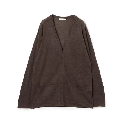 【極美品】ドゥーズィエムクラス Vネックカーディガン シルク混 ブラウン 極美品】ドゥーズィエムクラス Vネックカーディガン シルク混