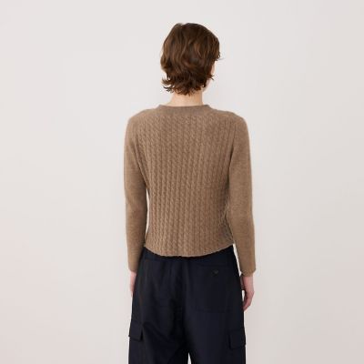 モンゴルカシミヤケーブル クルーネックプルオーバー | GALERIE VIE