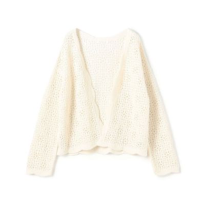 カシミヤレース フロントオープンカーディガン | GALERIE VIE