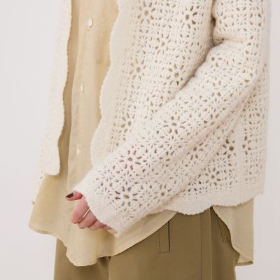 カシミヤレース フロントオープンカーディガン | GALERIE VIE (Women