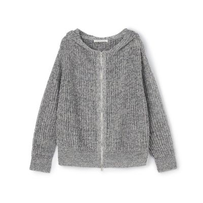 GALERIE VIE (Women)/ギャルリー・ヴィー コットンリネンムリネ　フーデッドカーディガン