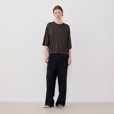 【美品♪】GALERIE VIEコットンシルクハーフジッププルオーバー セール】 コットンシルク ハーフジッププルオーバー （ニット