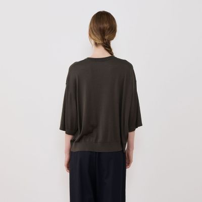 【美品♪】GALERIE VIEコットンシルクハーフジッププルオーバー セール】 コットンシルク ハーフジッププルオーバー （ニット