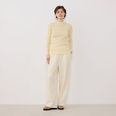 プルミエールウールリブ ボトルネックプルオーバー | GALERIE VIE