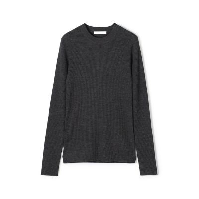 プルミエールウールリブ クルーネックプルオーバー | GALERIE VIE