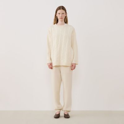 モンゴルカシミヤケーブル クルーネックプルオーバー | GALERIE VIE