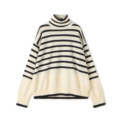 ギャルリーヴィー ウール100% タートルネックプルオーバー アイボリー S ファインウール タートルネックプルオーバー | GALERIE VIE (Women