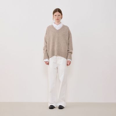予約商品11月上旬以降順次お届け】ファインウール Vネック