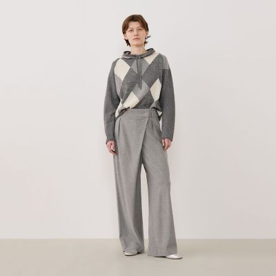 ウールアーガイル フーデッドプルオーバー | GALERIE VIE (Women