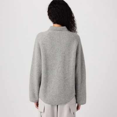 ベビーアルパカボイルド シャツカーディガン | GALERIE VIE (Women