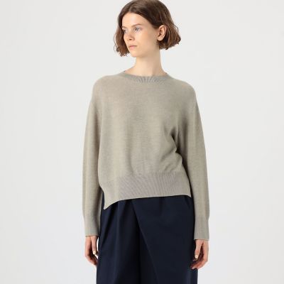 カシミヤコットン クルーネックプルオーバー | GALERIE VIE (Women