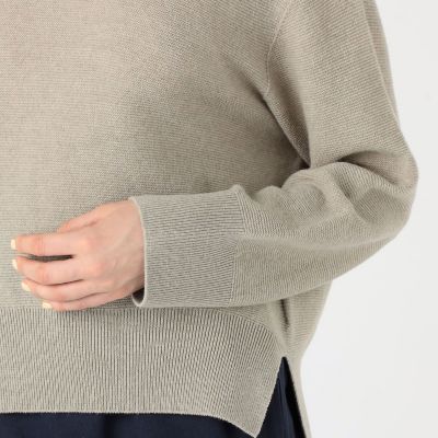 カシミヤコットン クルーネックプルオーバー | GALERIE VIE (Women