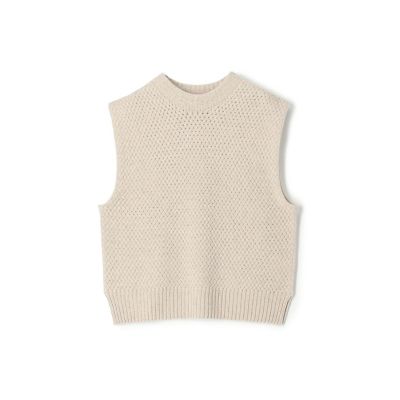 ＜GALERIE VIE (Women)＞リネンウールバスケット　クルーネックベスト