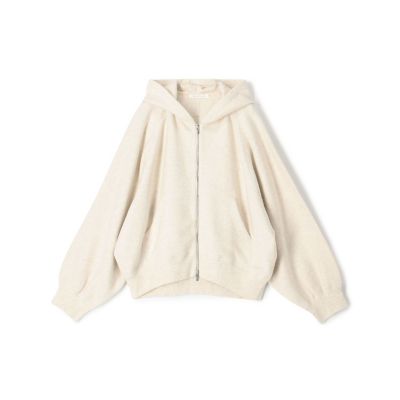 ＜GALERIE VIE (Women)＞コットンナイロンスエットニット　ジップアップパーカ