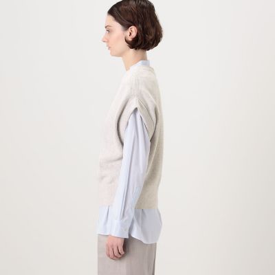フィッシャーマンズリブ クルーネックベスト | GALERIE VIE (Women