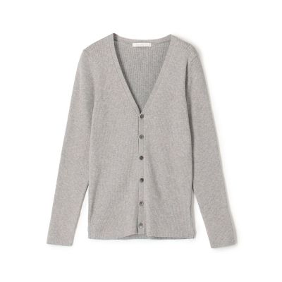 ギザコットンリブ Vネックカーディガン | GALERIE VIE (Women
