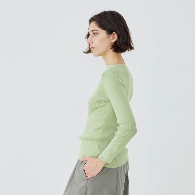 ギザコットンリブ ボートネックプルオーバー | GALERIE VIE (Women