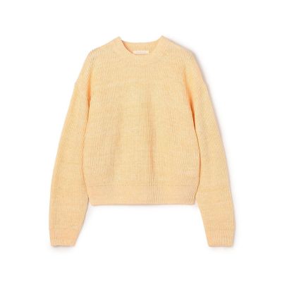 ＜GALERIE VIE (Women)＞リネンフィッシャーマンズリブ　クルーネックプルオーバー