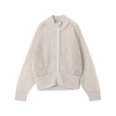 ＜GALERIE VIE (Women)＞パイエットオープンワーク　ジップアップカーディガン