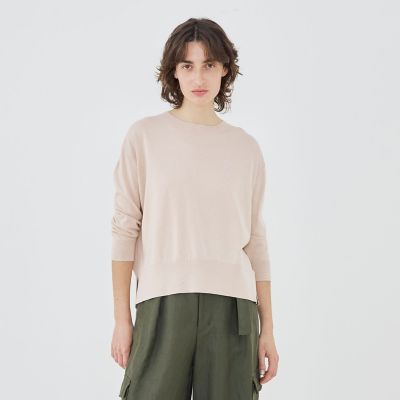 プレーンコットン クルーネックプルオーバー | GALERIE VIE (Women
