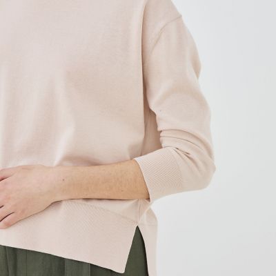 プレーンコットン クルーネックプルオーバー | GALERIE VIE (Women