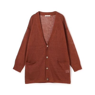 MHL. アイボリー Vネックカーディガン　リネン　ウール マーガレットハウエル MHL. コットン リネン Vネック カーディガン