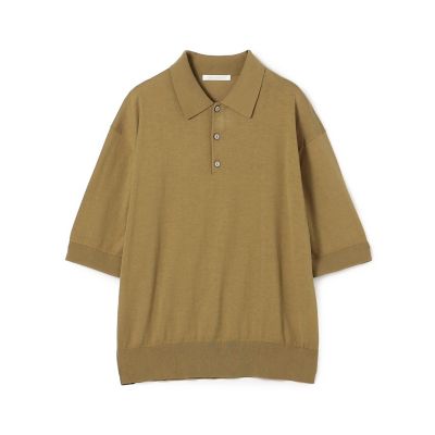 ＜GALERIE VIE (Women)＞【予約商品５月下旬以降順次お届け】クレープコットン　ポロカラープルオーバー