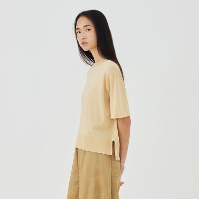 クレープコットン クルーネックプルオーバー | GALERIE VIE (Women