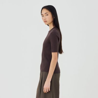 ギザコットンリブ ハーフスリーブプルオーバー | GALERIE VIE (Women