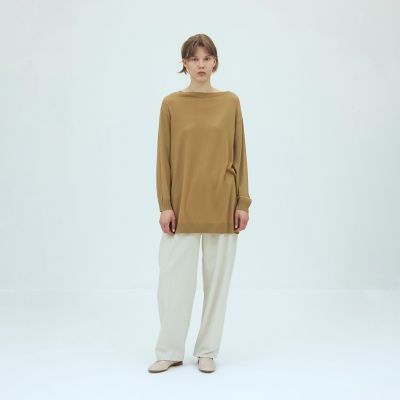 プレーンウール ボートネックプルオーバー | GALERIE VIE (Women