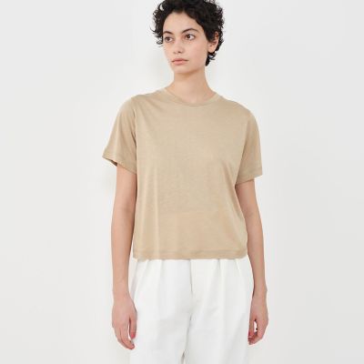 バンブーレーヨン　クルーネックＴシャツ