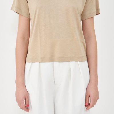 バンブーレーヨン　クルーネックＴシャツ