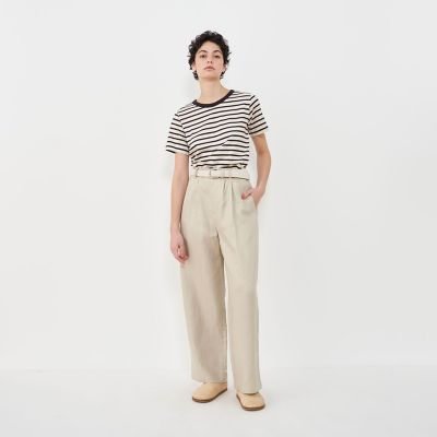 【新品】手洗可GALERIE VIE クルーネックニット ボーダー ¥37400 新品】手洗可GALERIE VIE クルーネックニット ボーダー ¥37400
