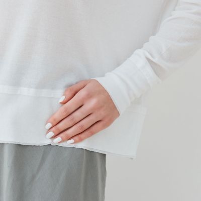 ガーゼフライスジャージー　ボートネックプルオーバー