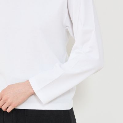 【GALERIE VIE】コットン吊り天竺 ロングスリーブプルオーバー コットン吊り天竺 ロングスリーブプルオーバー | GALERIE VIE