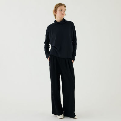 【GALERIE VIE】コットンシルクジャージー タートルネックプルオーバー コットンシルクジャージー タートルネックプルオーバー