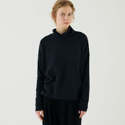 コットンシルクジャージー　タートルネックプルオーバー