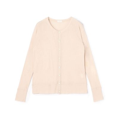 GALERIE VIE (Women)/ギャルリー・ヴィー ガーゼフライス　クルーネックカーディガン