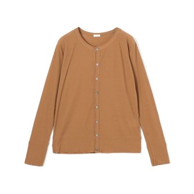 ガーゼフライス　クルーネックカーディガン