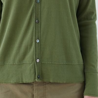 ガーゼフライス　クルーネックカーディガン