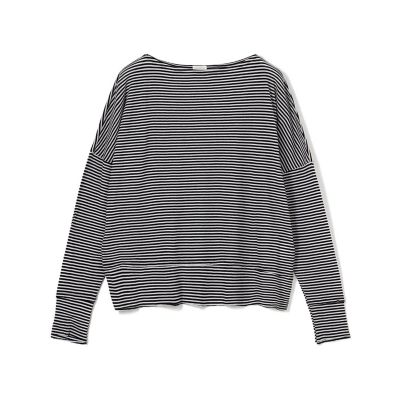 GALERIE VIE (Women)/ギャルリー・ヴィー ガーゼフライス ボートネックプルオーバー 18ブラックケイ トップス【三越伊勢丹/公式】