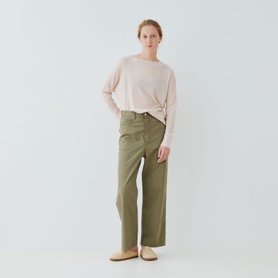 GALERIE VIE (Women)/ギャルリー・ヴィー ガーゼフライス ボートネックプルオーバー