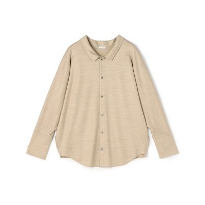 美品＊ギャルリーヴィー ドルマンスリーブジャケット コットン アイボリー系 ウォッシャブルウールジャージー ドルマンスリーブシャツ