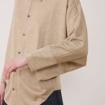 ウォッシャブルウールジャージー ドルマンスリーブシャツ | GALERIE